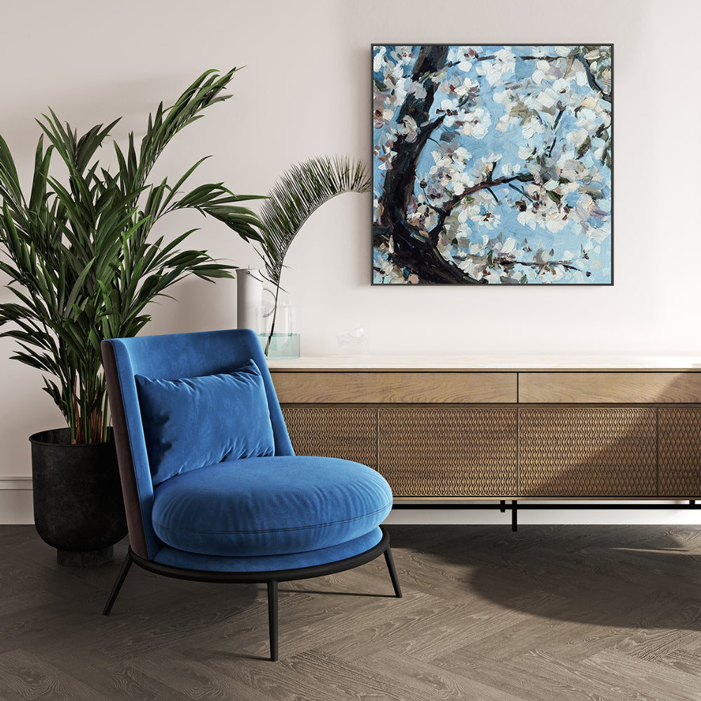 Blossoming Cherry Blossom Tree , Hand-painted Canvas