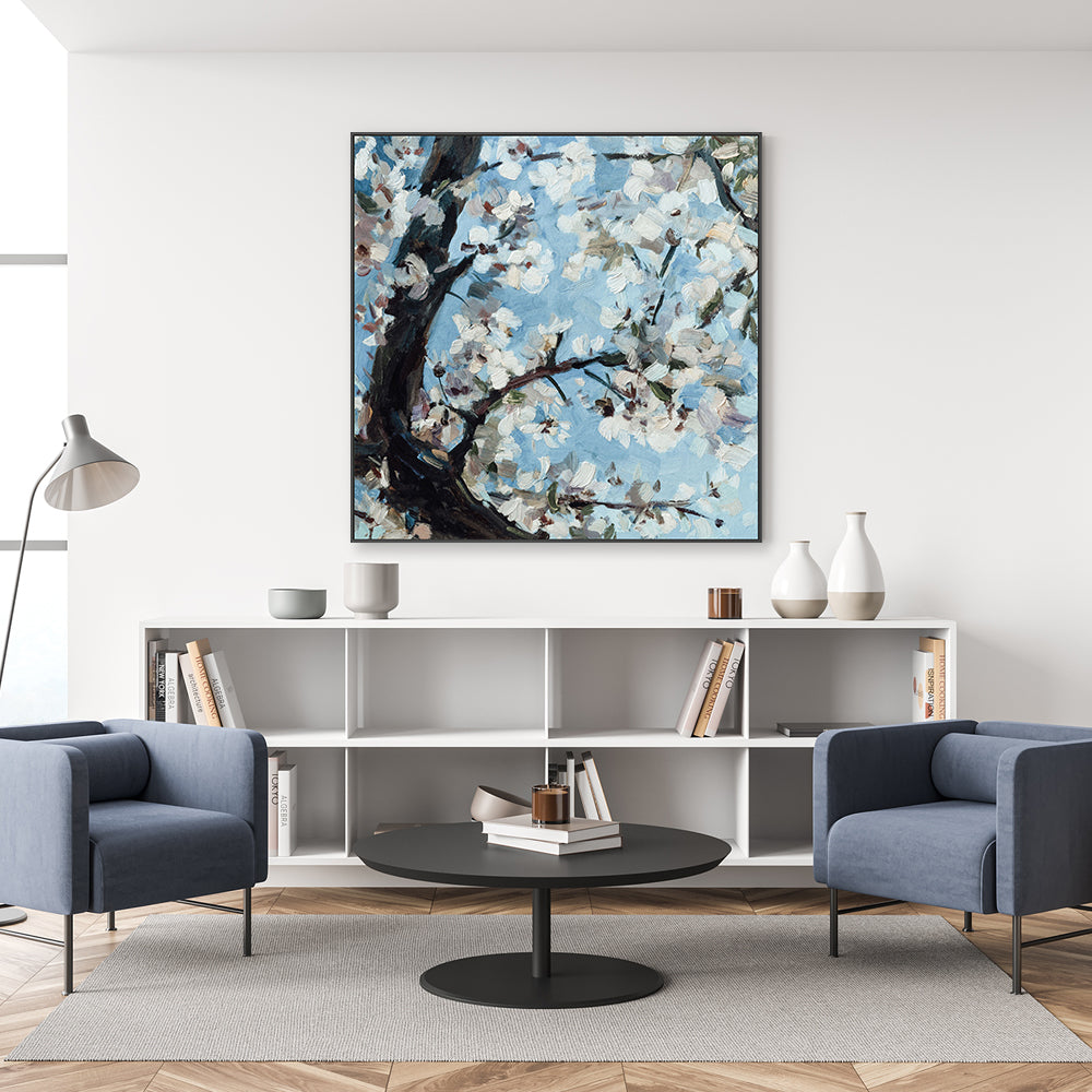 Blossoming Cherry Blossom Tree , Hand-painted Canvas
