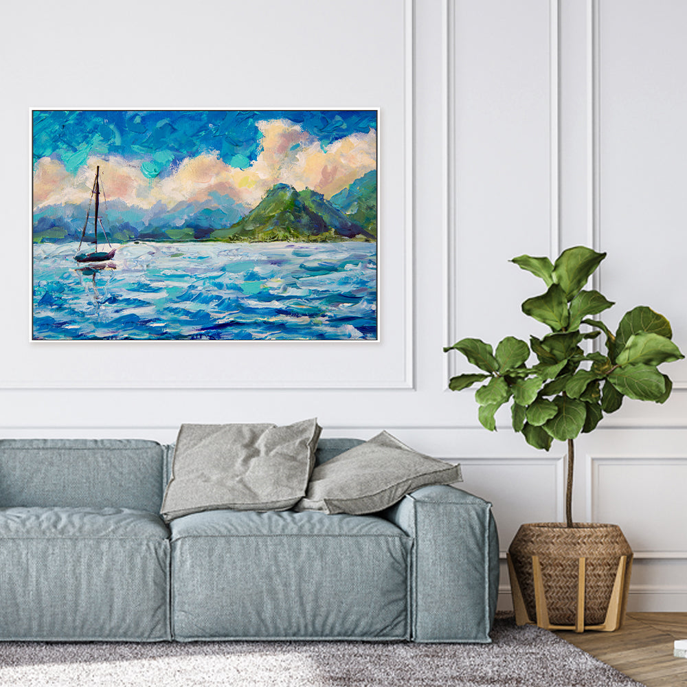 Sail Away With Me, Hand-Painted Canvas