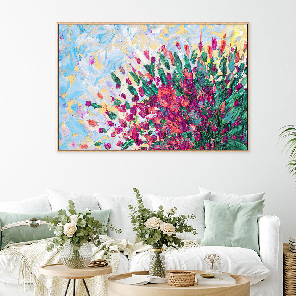 Blossoming Into The Wind, Hand-Painted Canvas