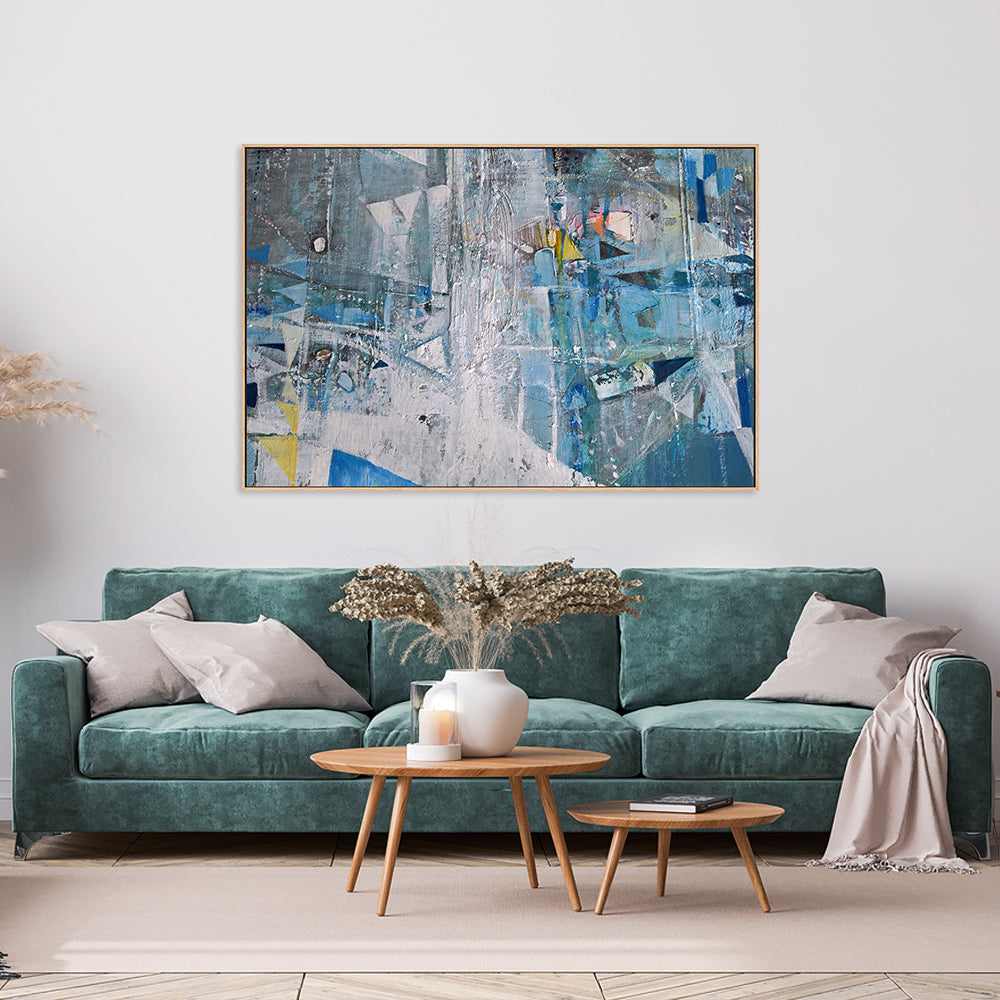 Geometric Eccentricity, Style B, Hand-Painted Canvas