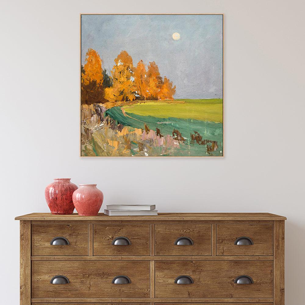 Autumn at Dusk , Hand-painted Canvas