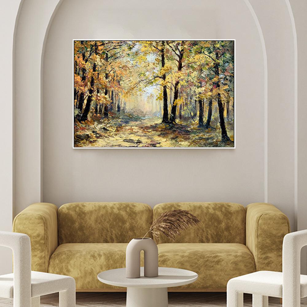 Golden Forest , Hand-painted Canvas