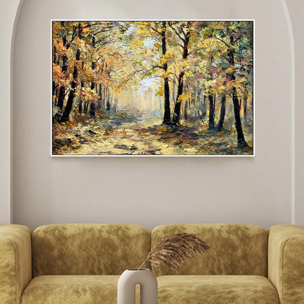 Golden Forest , Hand-painted Canvas