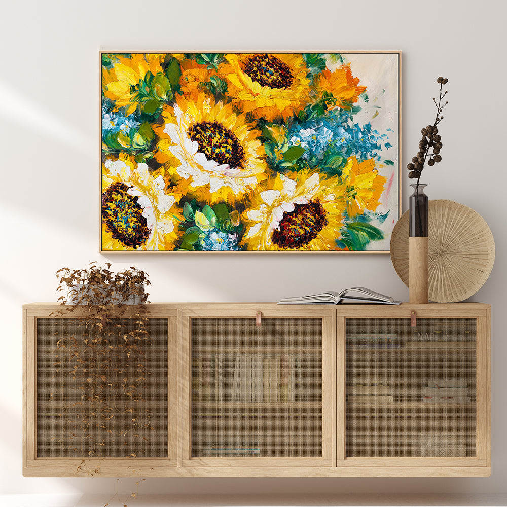 Daylight Daisies, Hand-Painted Canvas