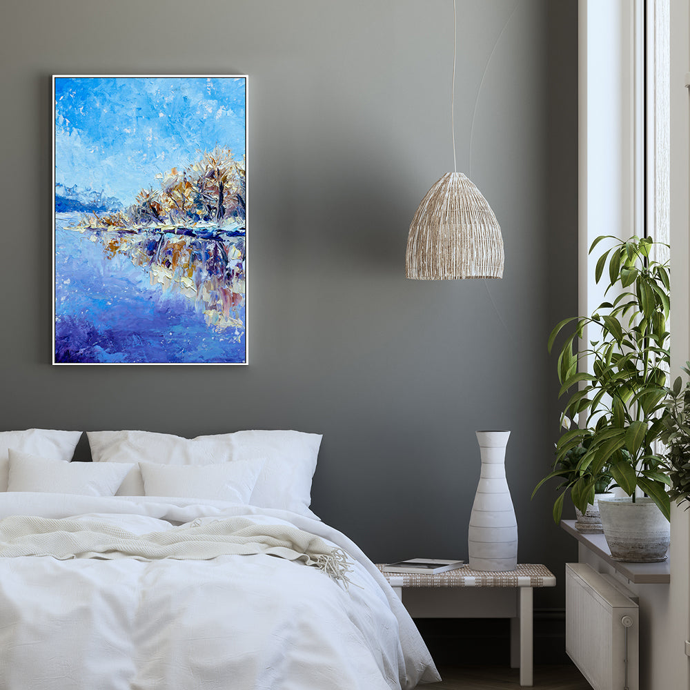 Blue Sky II, Hand-Painted Canvas