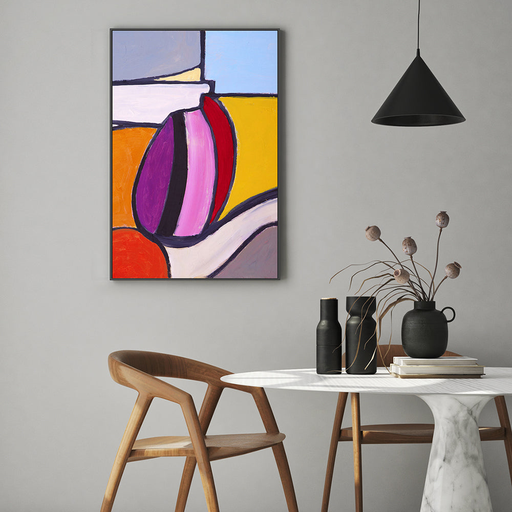 Curious Curvature, Hand-Painted Canvas