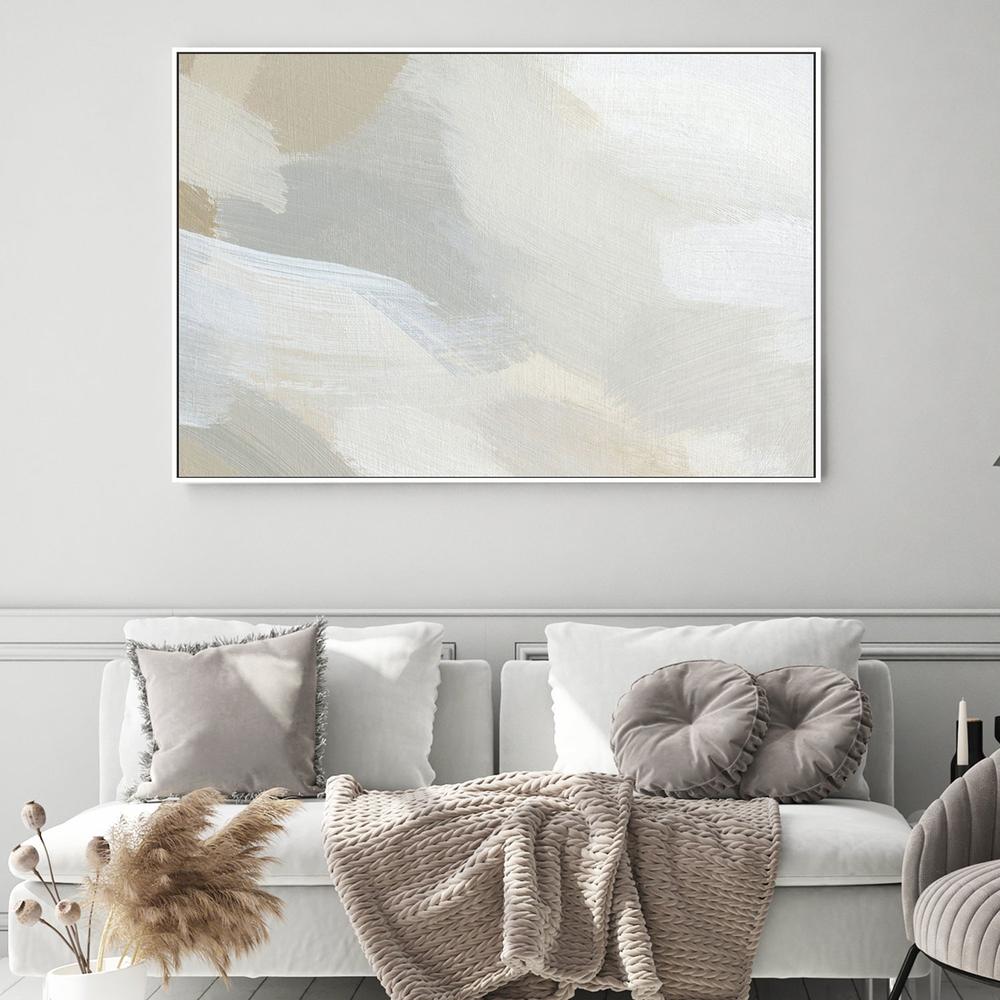 Feathery Clouds, Hand-Painted Canvas