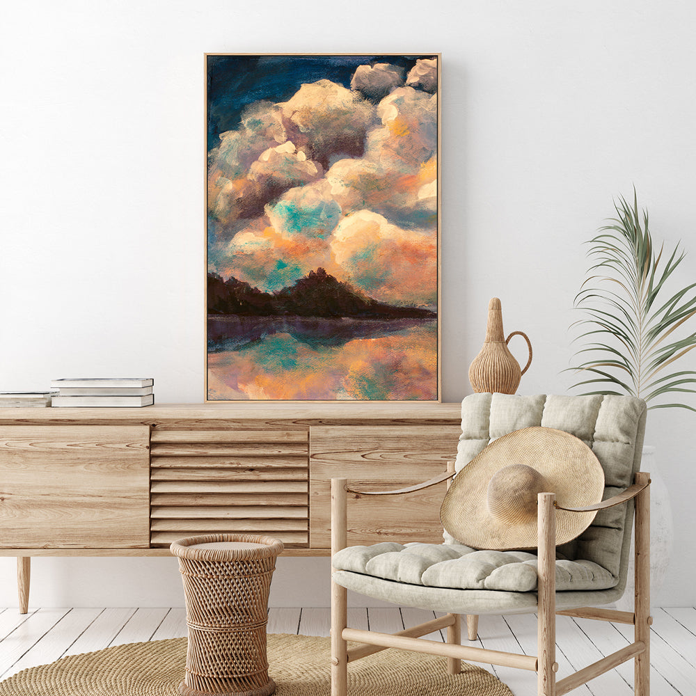Pastel Clouds, Hand-Painted Canvas