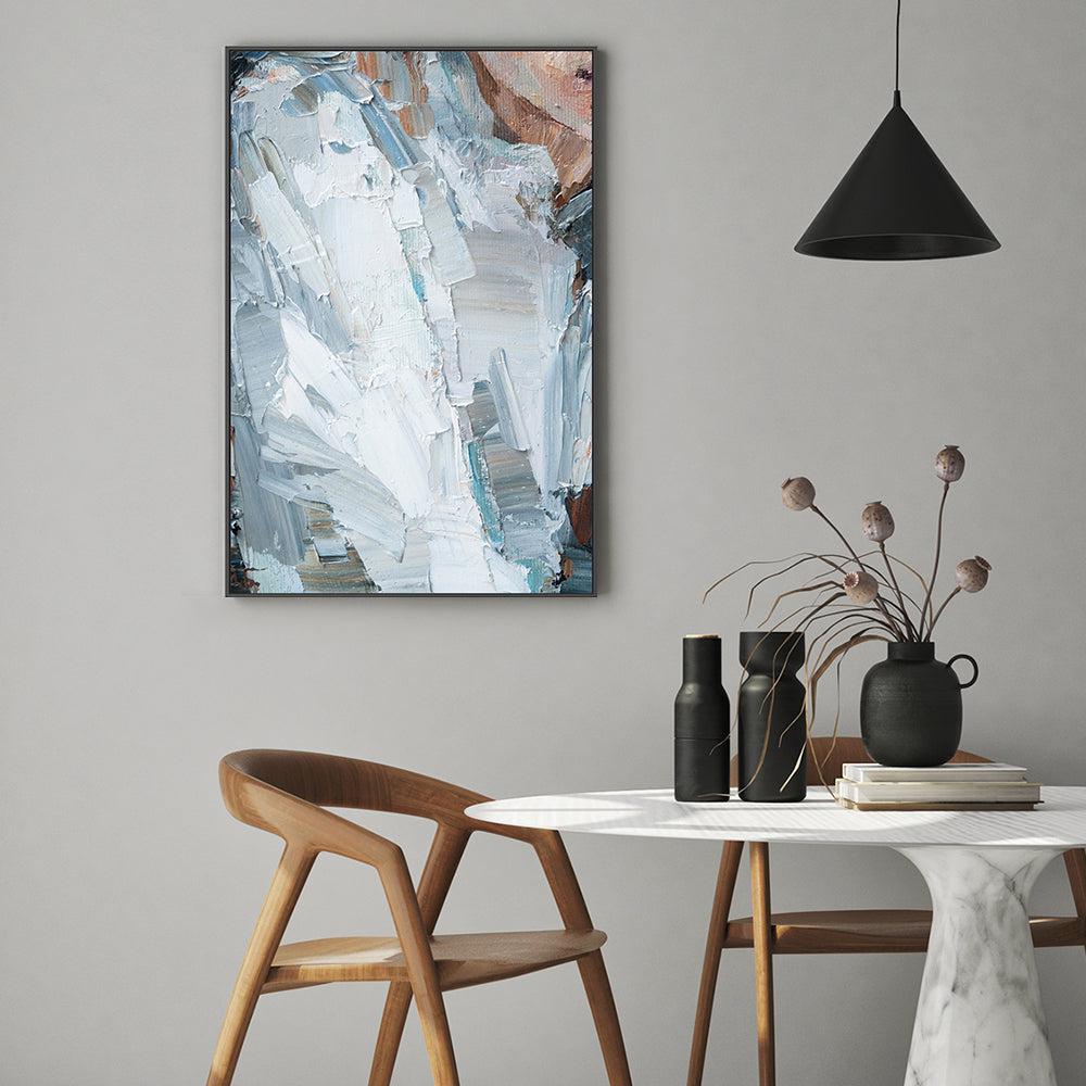 Pastel Blue , Hand-painted Canvas