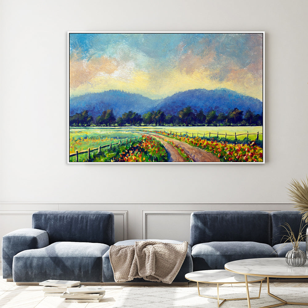 Meet Me In The Meadow, Hand-Painted Canvas
