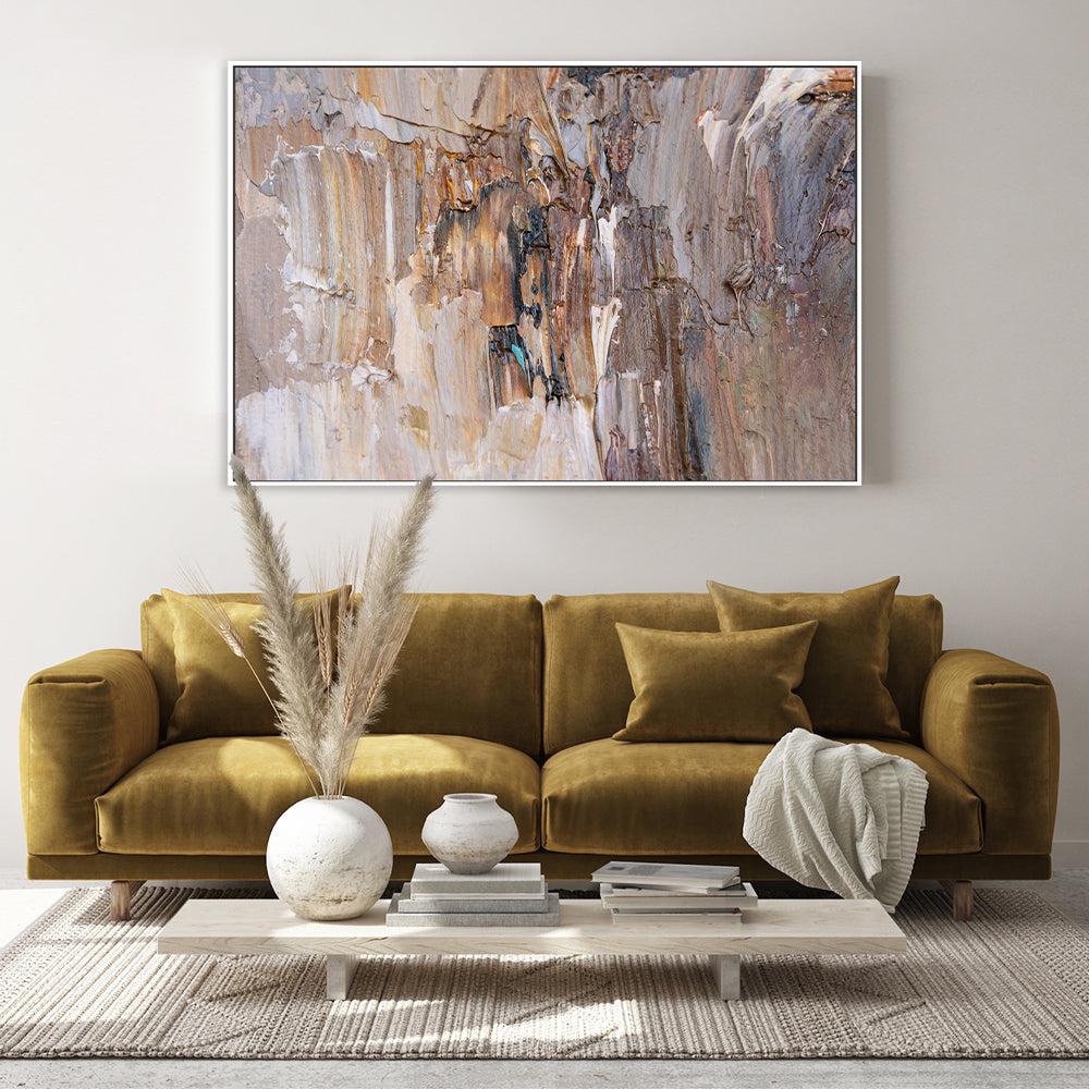 Brown and Beige Layers , Hand-painted Canvas