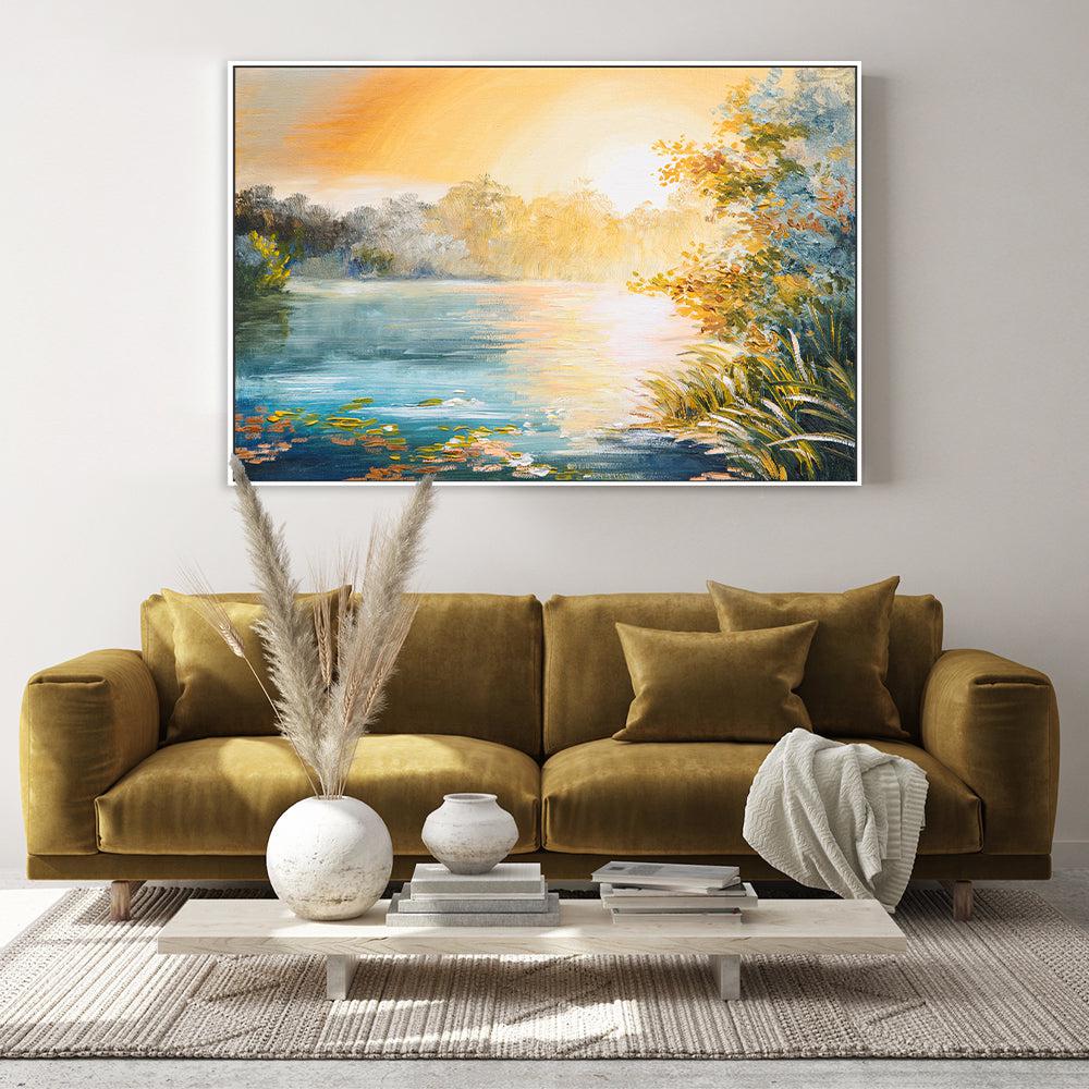 At Sunset , Hand-painted Canvas