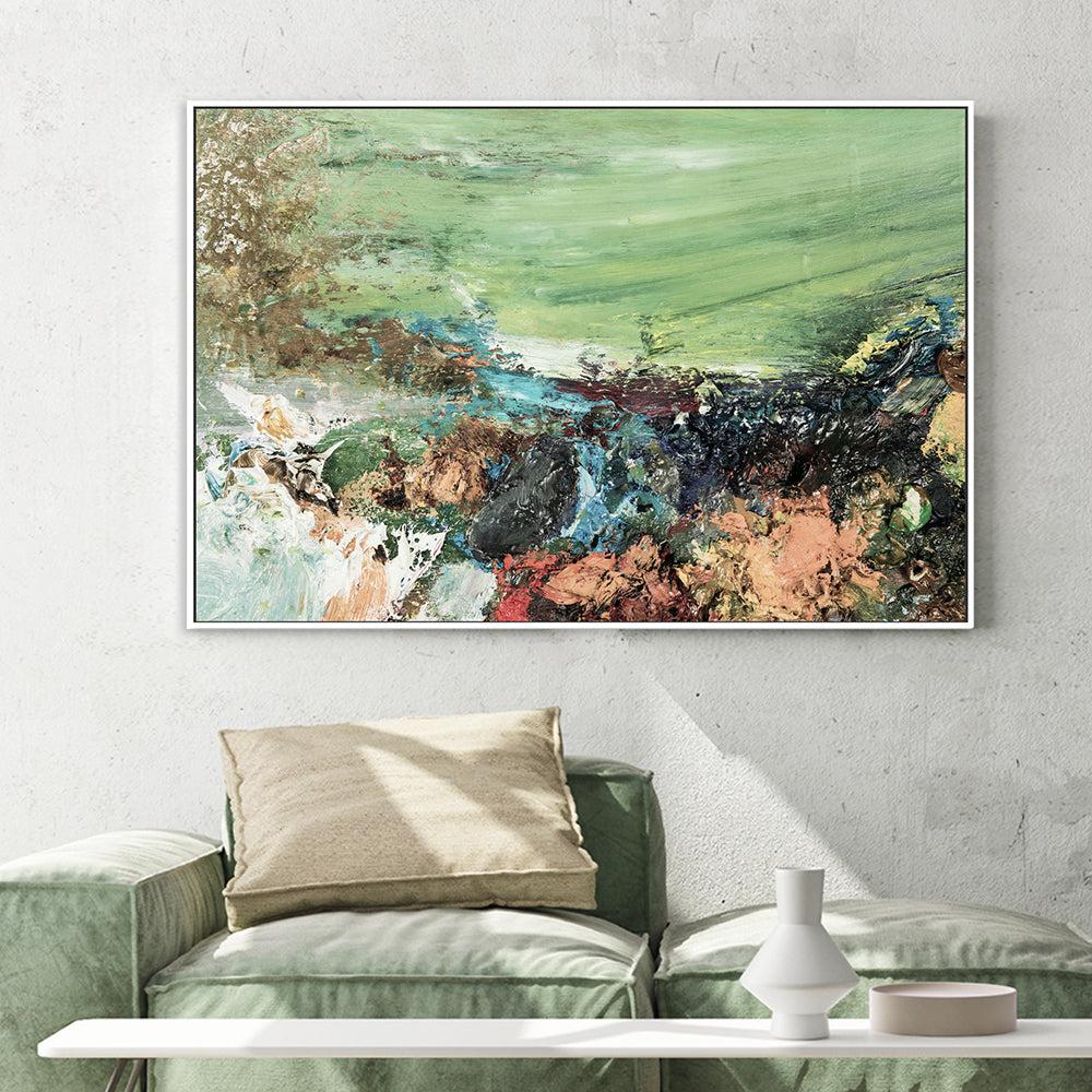 Green Terrain , Hand-painted Canvas