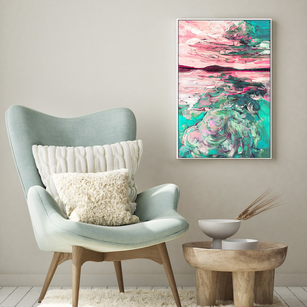 Saturated Sunset, Style B, Hand-Painted Canvas