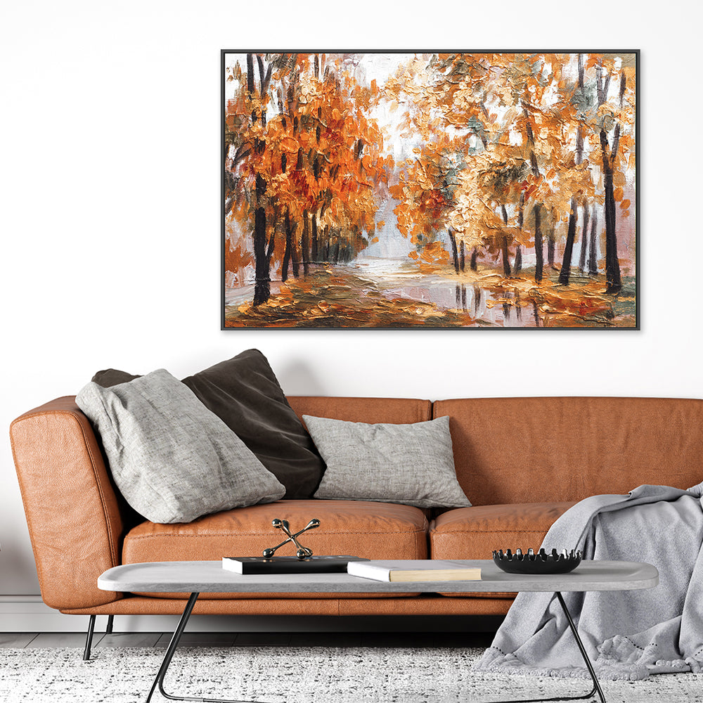 Autumn Scenery, Hand-Painted Canvas