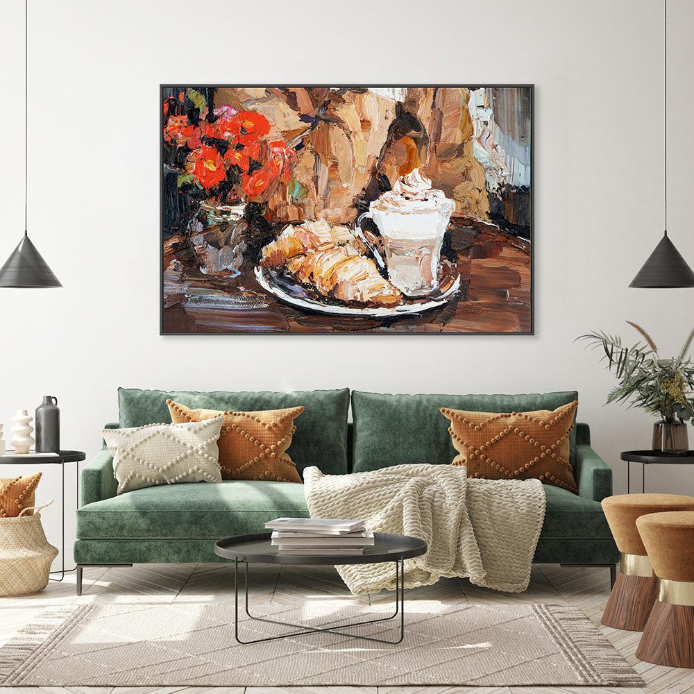 Breakfast Time , Hand-painted Canvas
