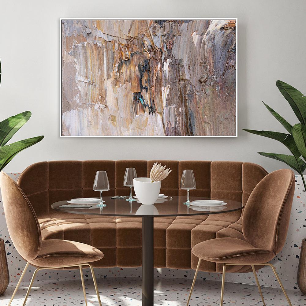 Brown and Beige Layers , Hand-painted Canvas