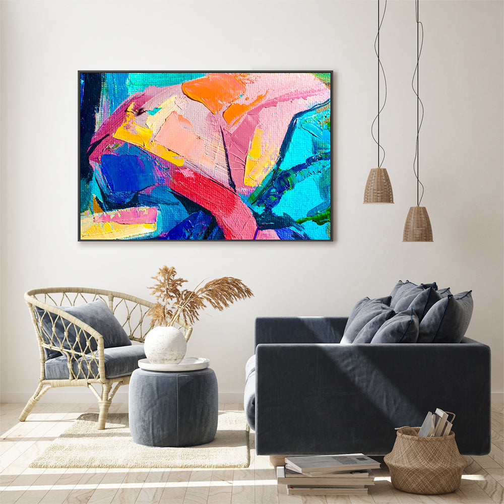Curves of Colour, Hand-Painted Canvas