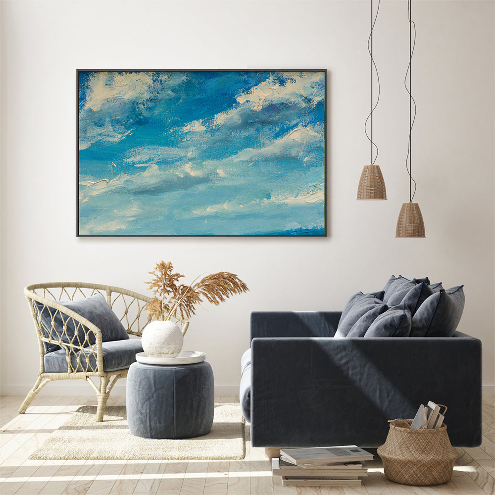 Cloudy Day, Style A, Hand-Painted Canvas