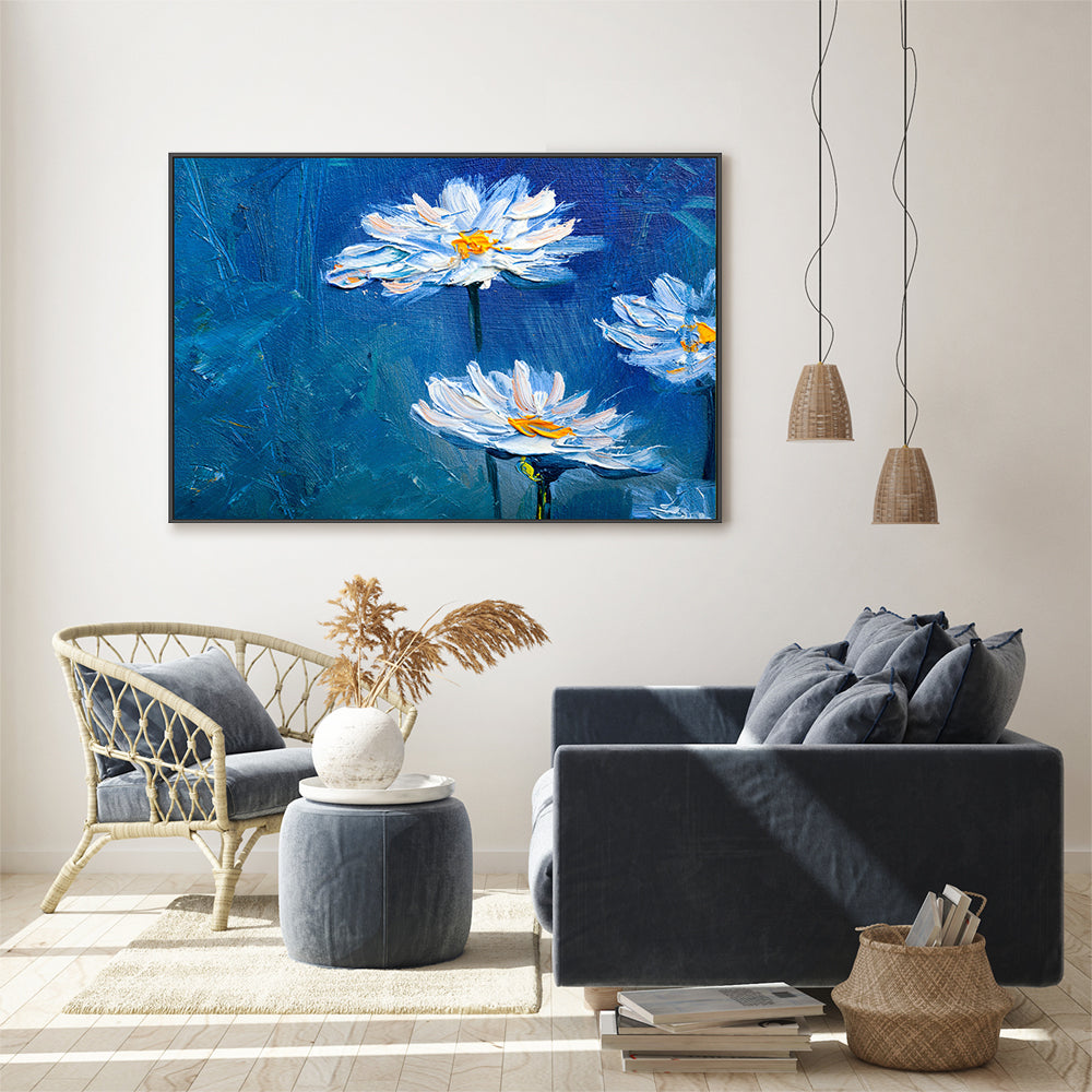 Daisy Waves, Hand-Painted Canvas