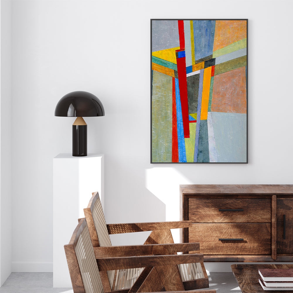 Coloured Angles, Style D, Hand-Painted Canvas