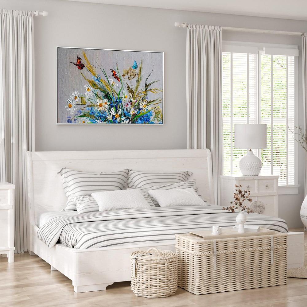 Follow The Butterflies , Hand-painted Canvas