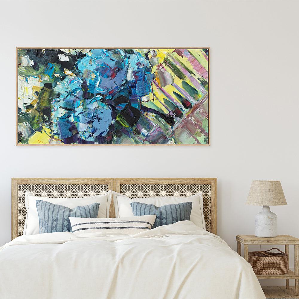 Blue Carnations , Hand-painted Canvas