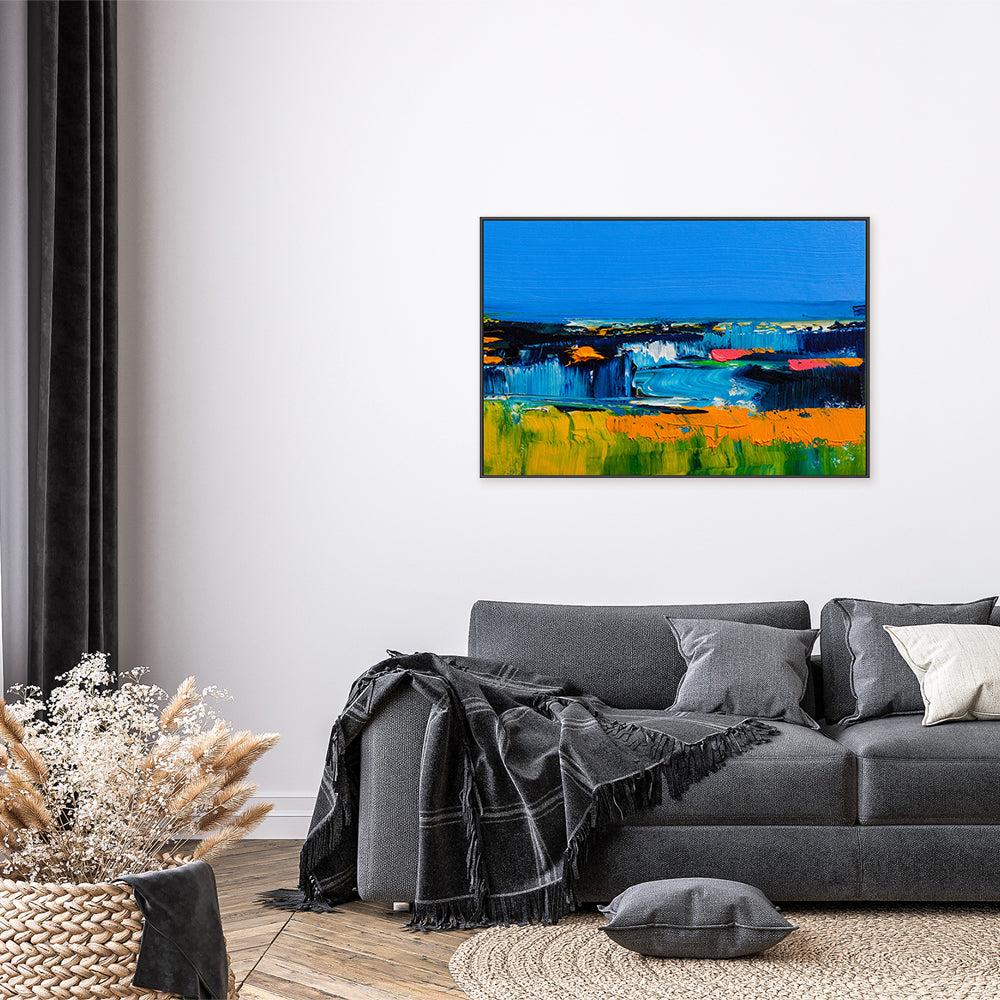 Far Beyond The Coloured Horizon, Style B, Hand-Painted Canvas