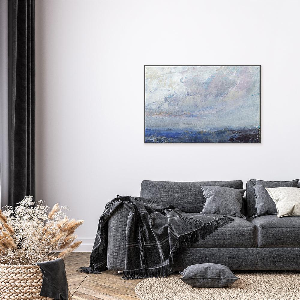 Blue Oasis , Hand-painted Canvas