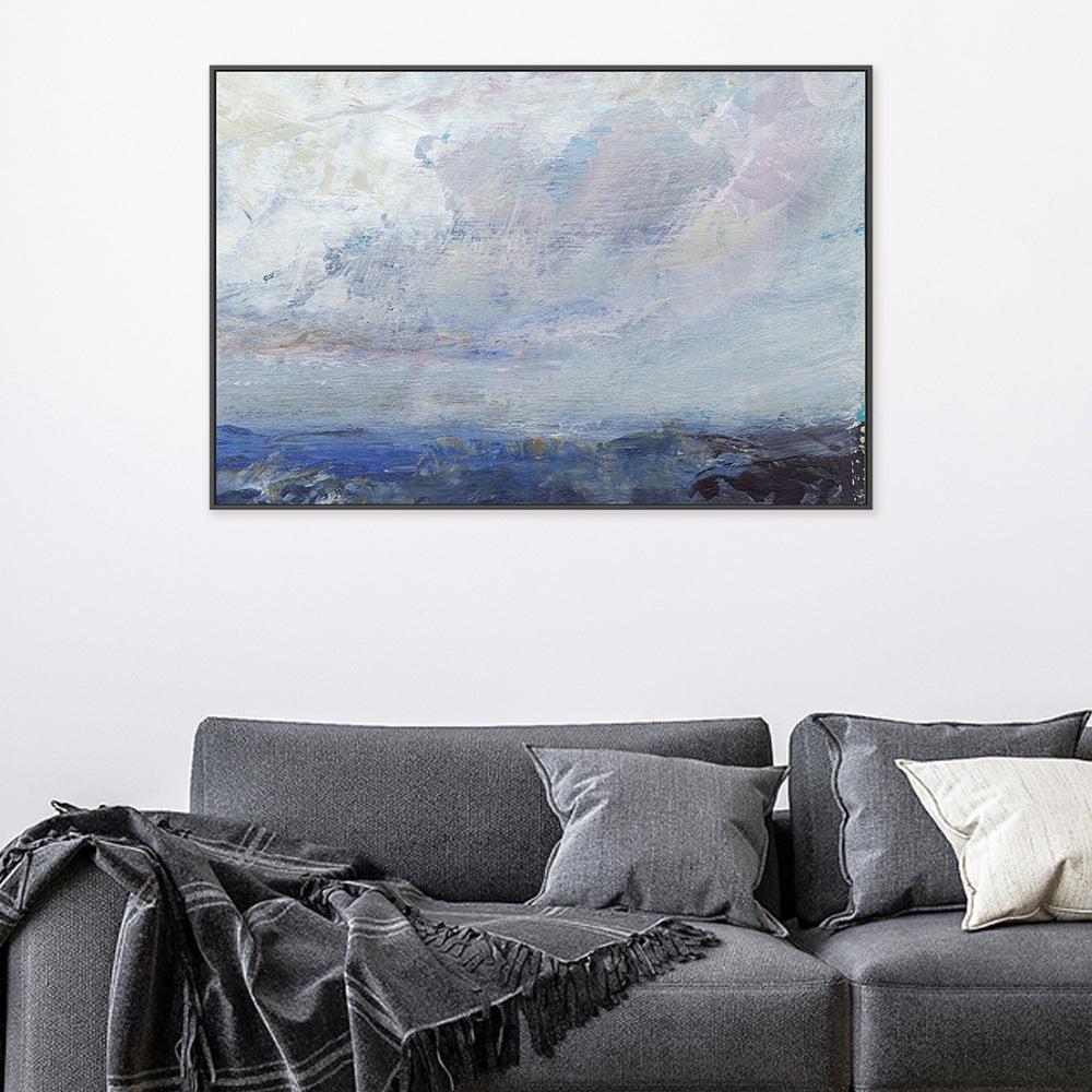 Blue Oasis , Hand-painted Canvas
