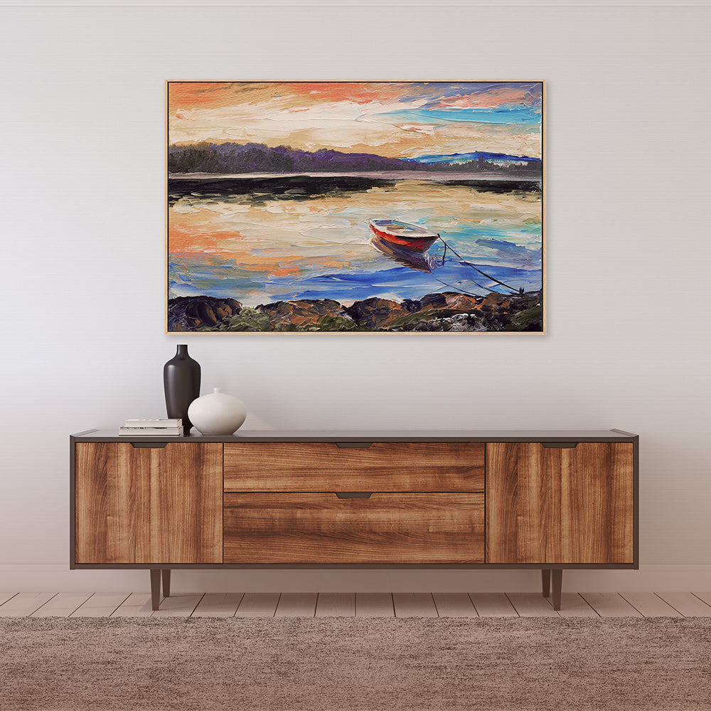 Beyond The Sunset, Hand-Painted Canvas
