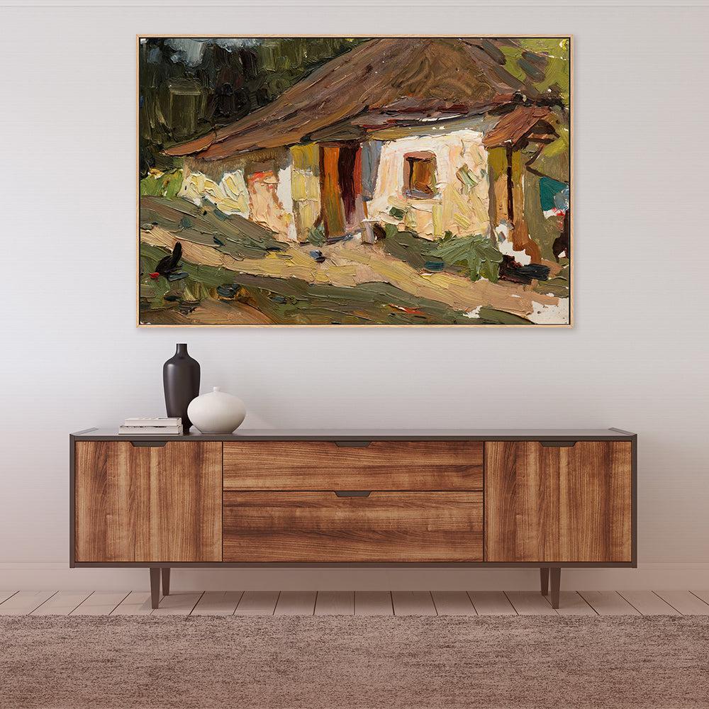 Farm House , Hand-painted Canvas