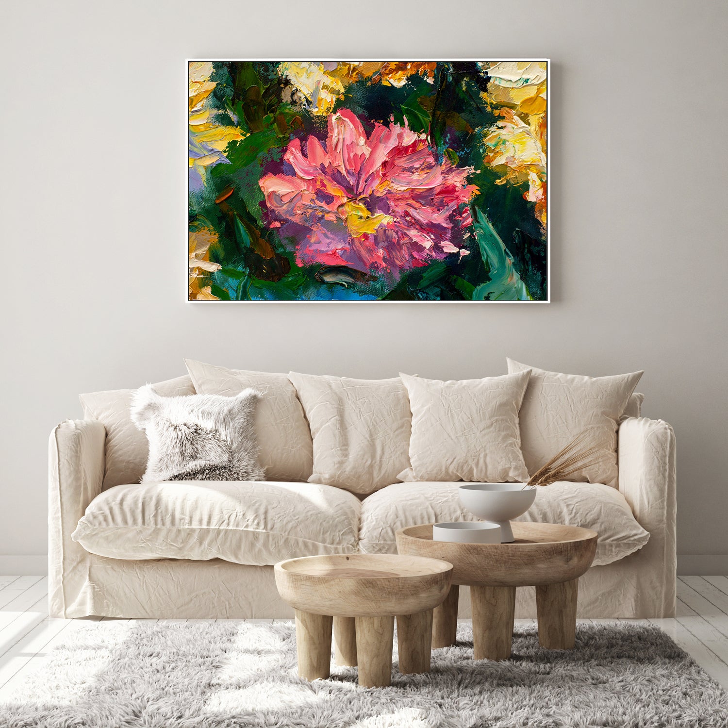 Peering Through The Bushes, Style A, Hand-Painted Canvas
