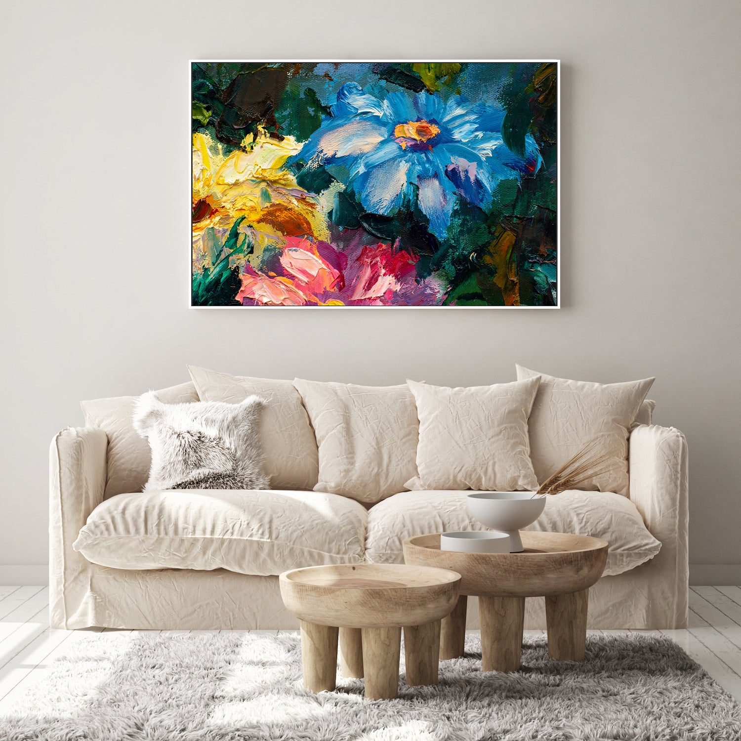 Peering Through The Bushes, Style B, Hand-Painted Canvas