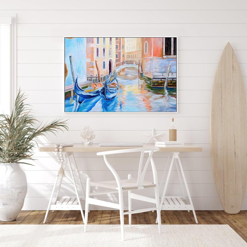 Lovers Boats , Hand-painted Canvas
