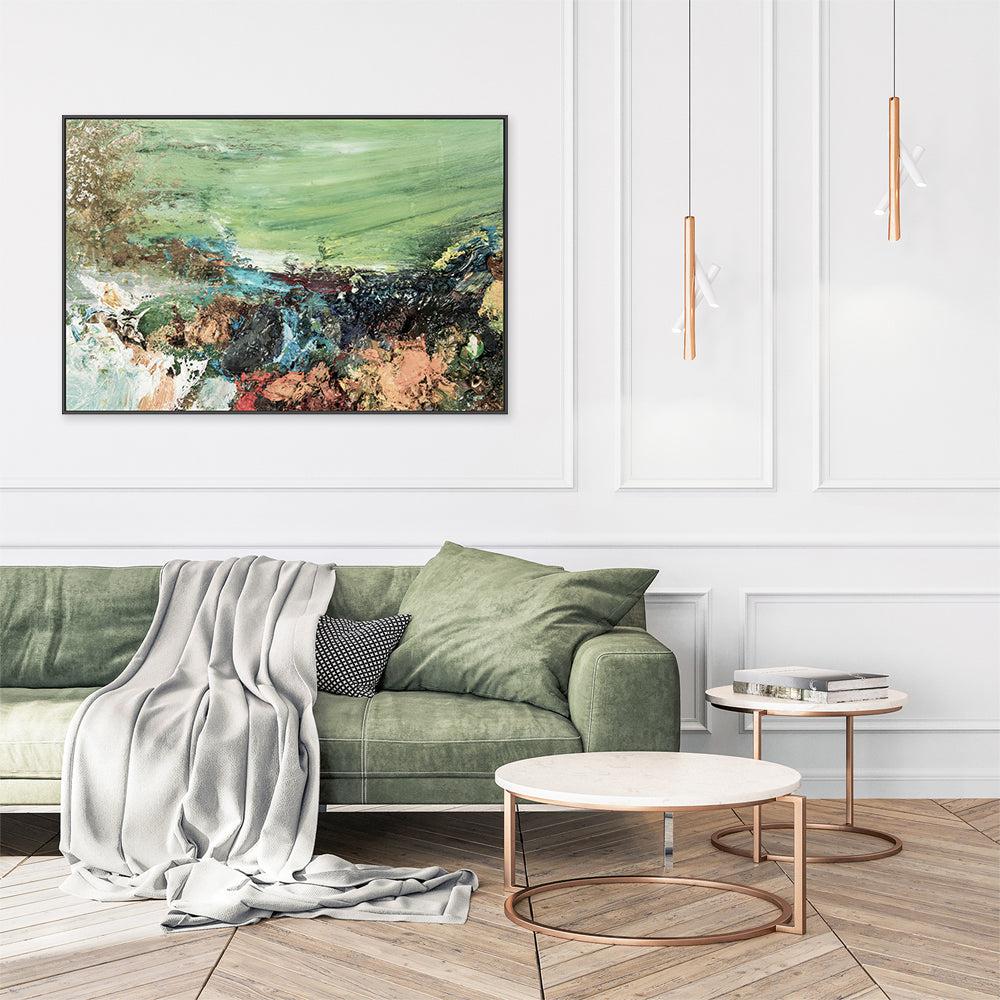 Green Terrain , Hand-painted Canvas