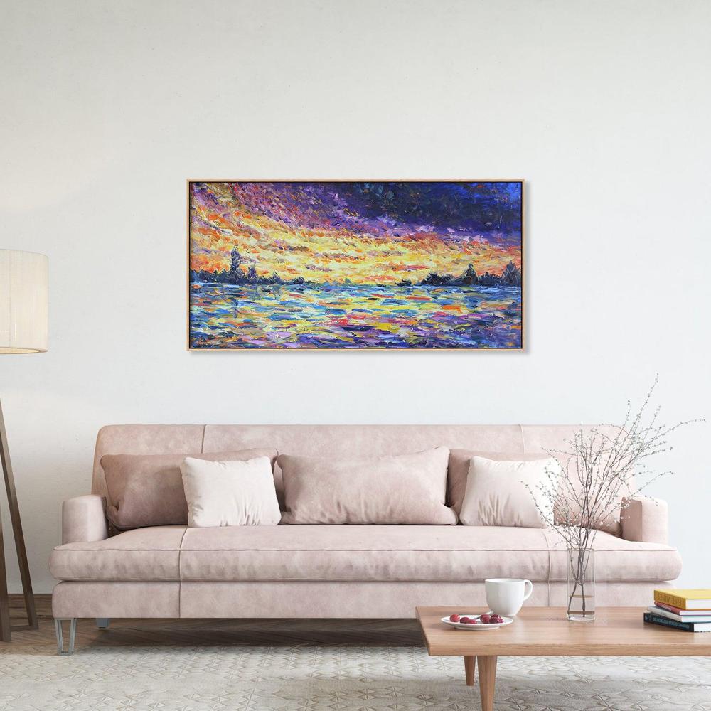 Colourful Waters , Hand-painted Canvas