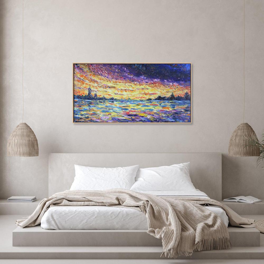 Colourful Waters , Hand-painted Canvas