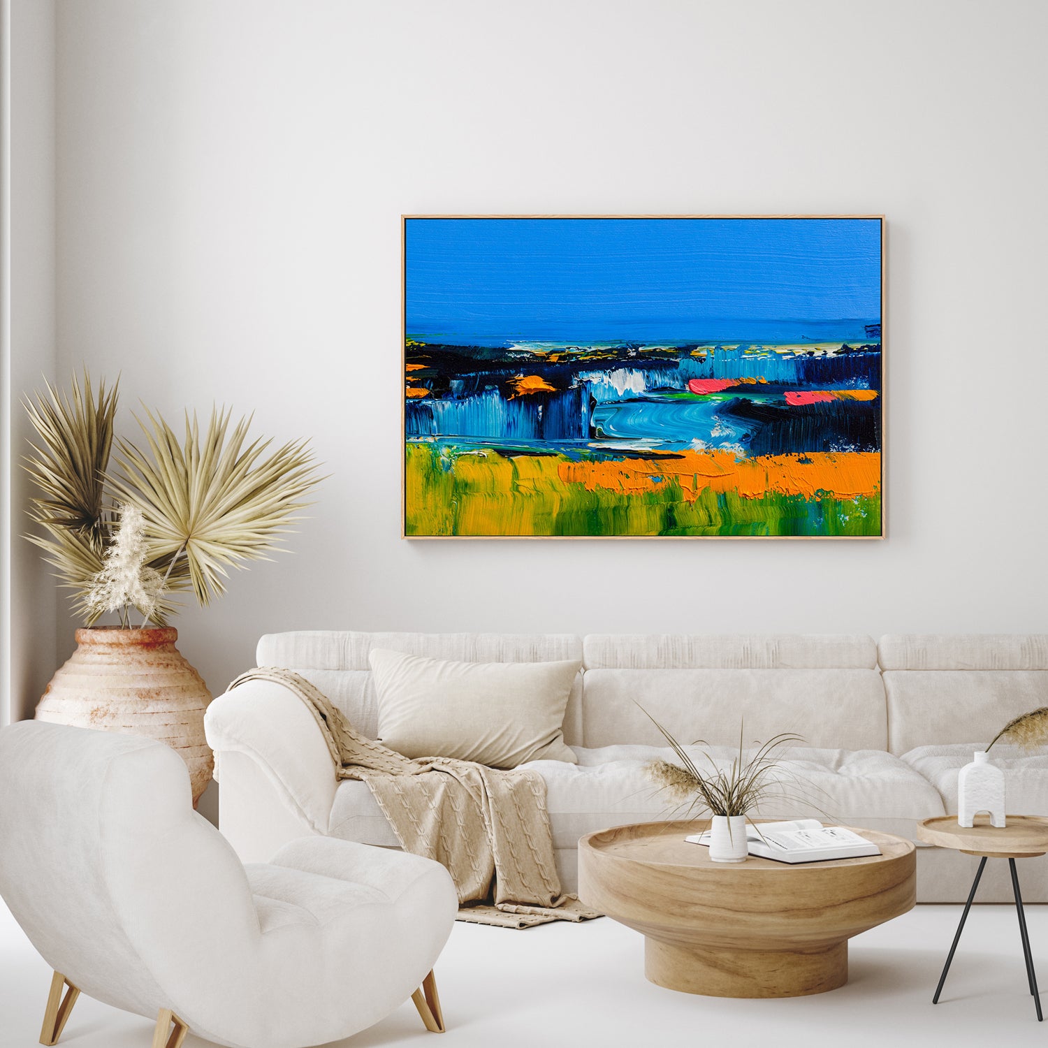 Far Beyond The Coloured Horizon, Style B, Hand-Painted Canvas
