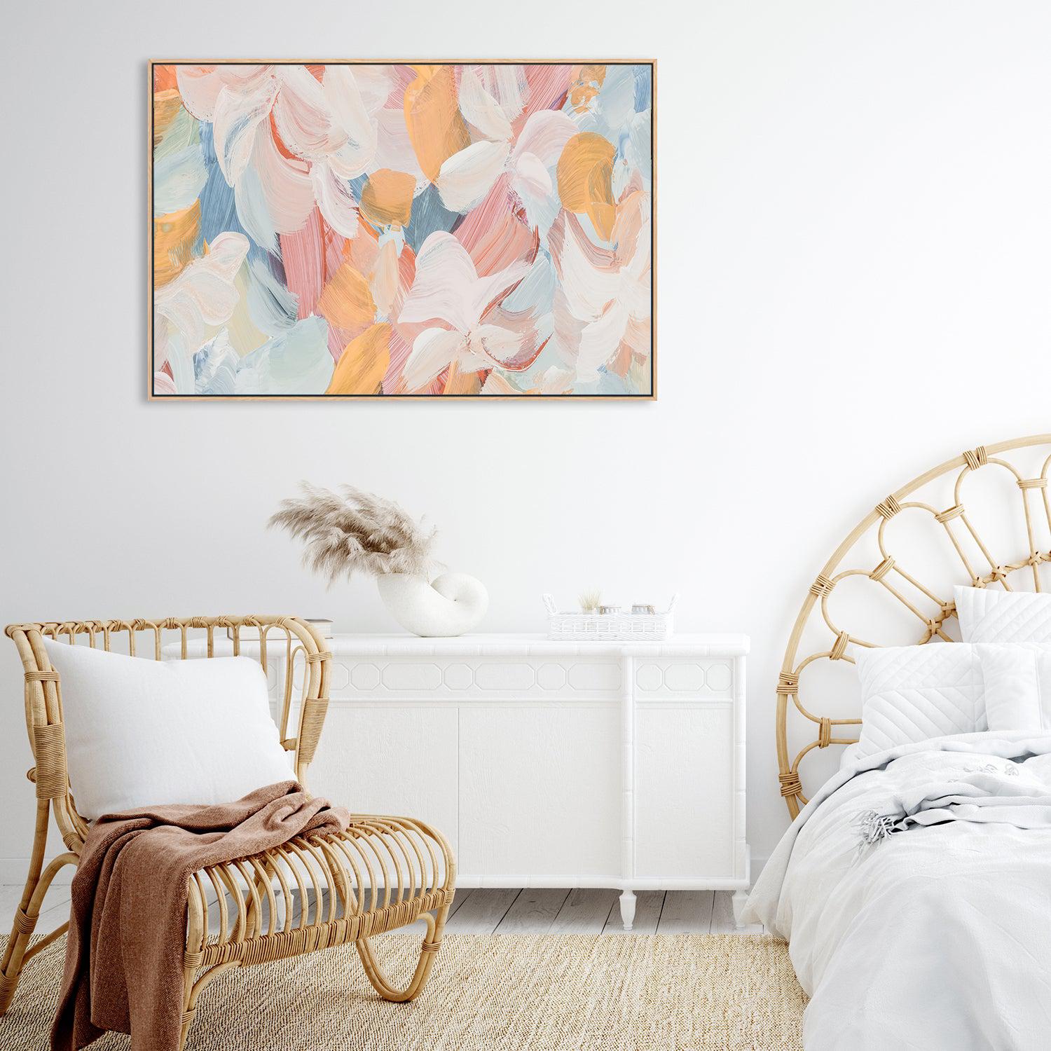 Daisy Abstract , Hand-painted Canvas