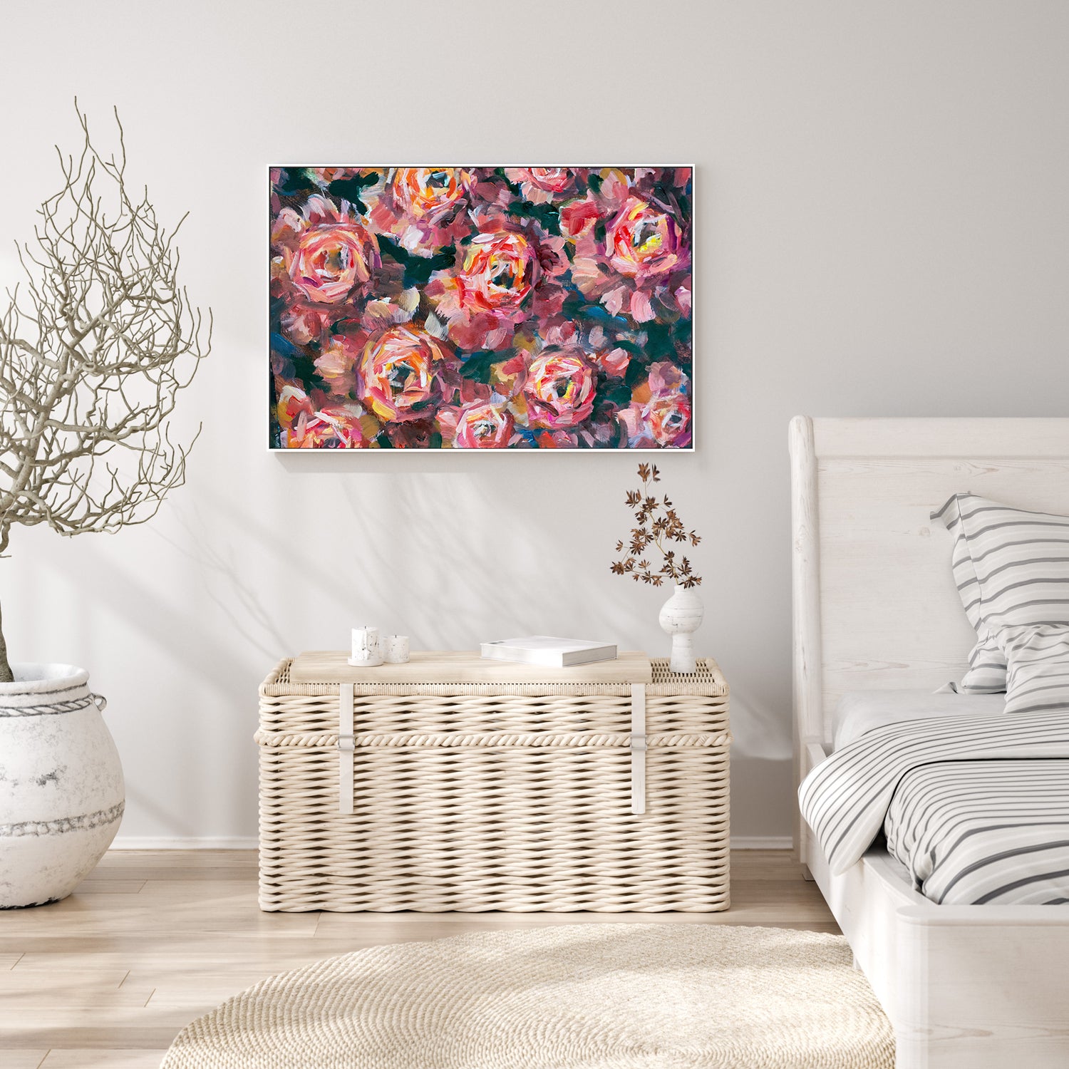 A Field of Roses, Style A, Hand-Painted Canvas