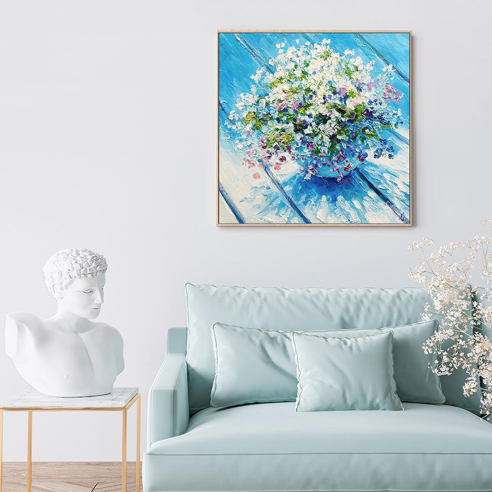French Florals , Hand-painted Canvas