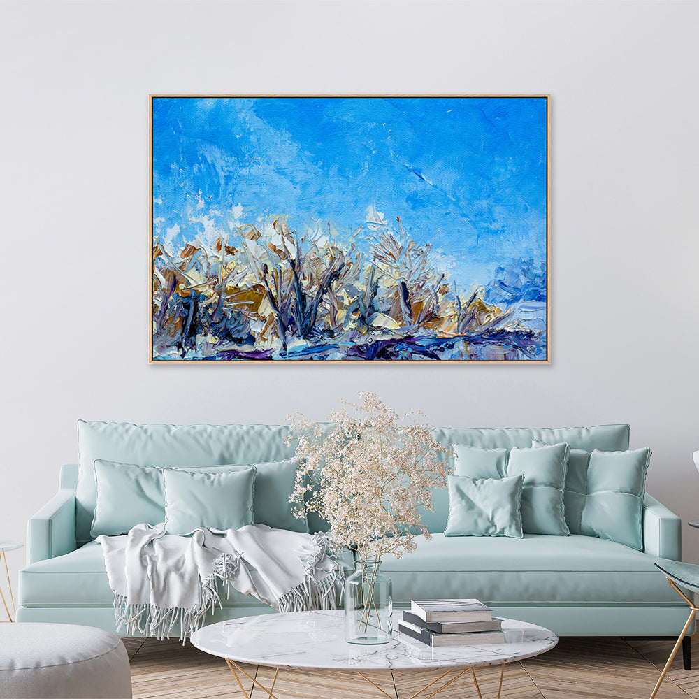 Blue Sky, Style A, Hand-Painted Canvas