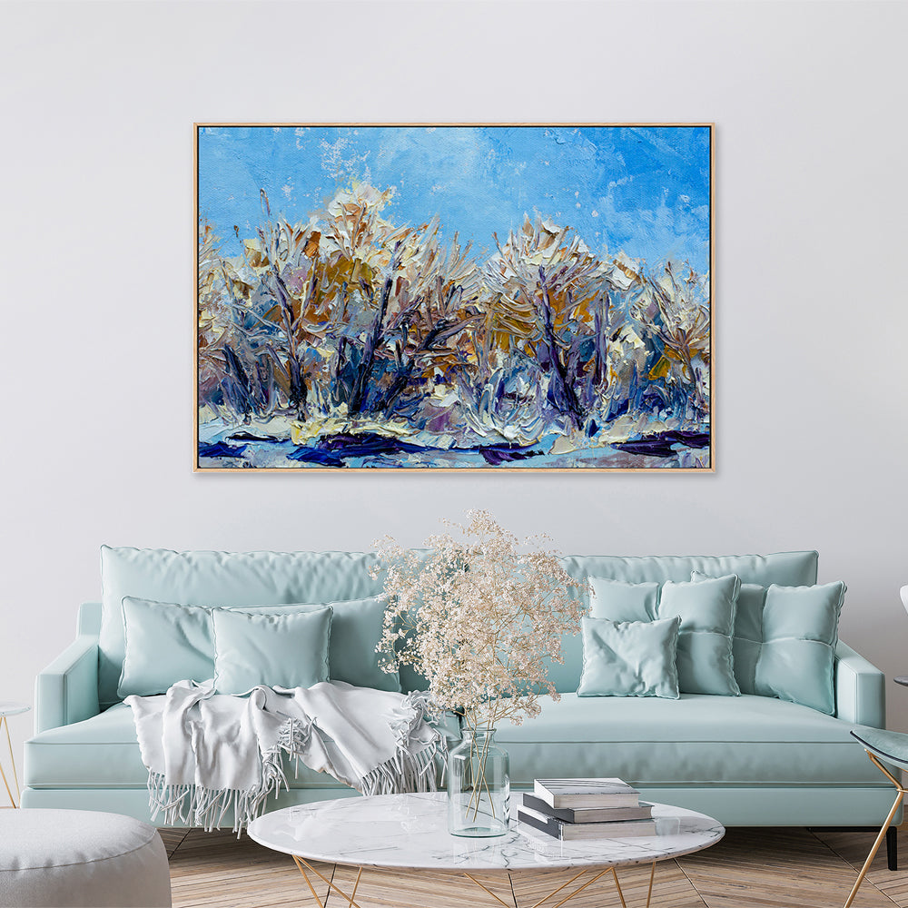 Blue Sky, Style C, Hand-Painted Canvas