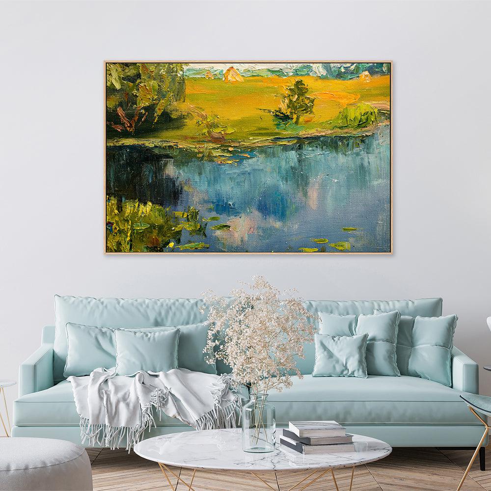 Lake Reflections , Hand-painted Canvas