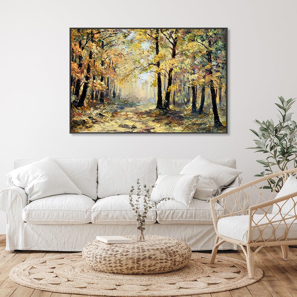 Golden Forest , Hand-painted Canvas