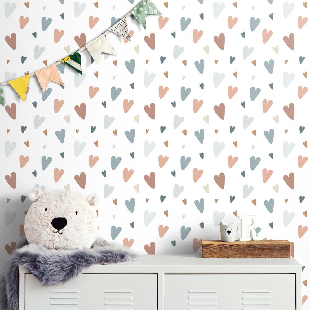 Love Hearts-wallpaper-eco-friendly-easy-removal-GIOIA-WALL-ART