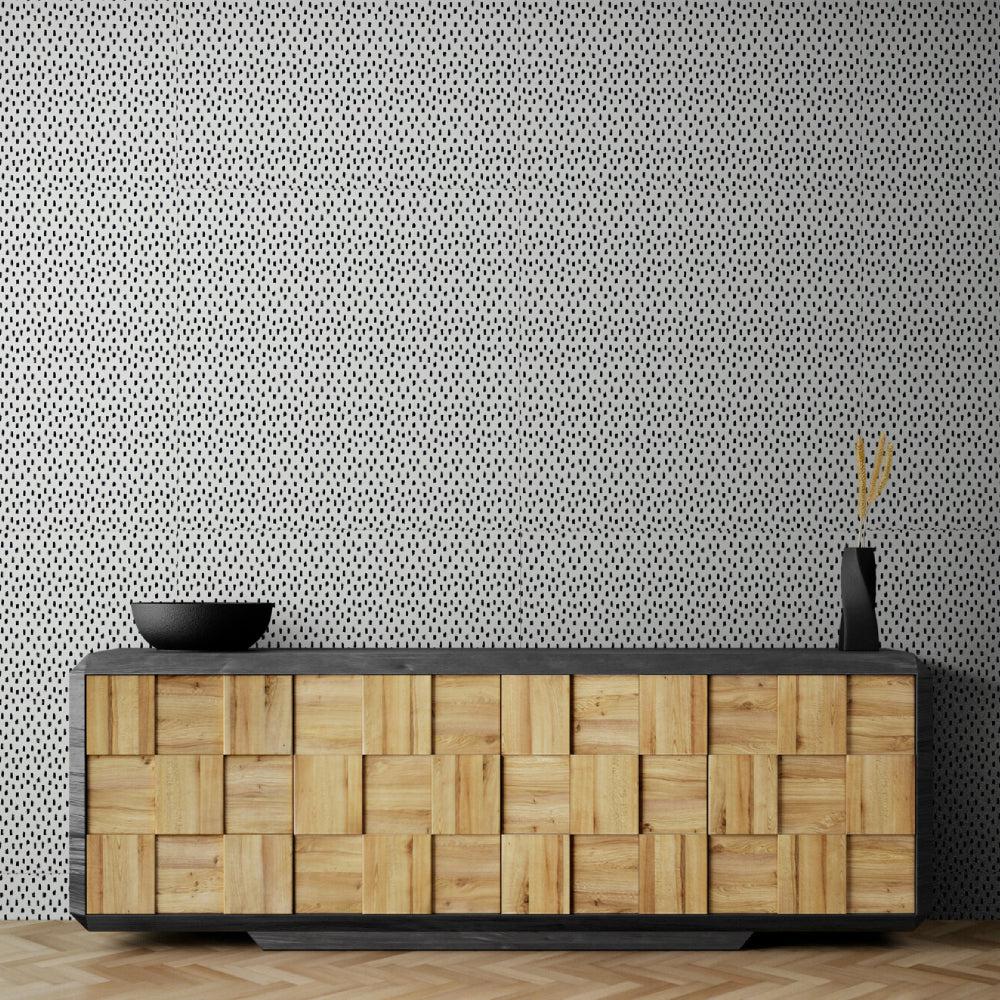 Black and White Dash, Style A-wallpaper-eco-friendly-easy-removal-GIOIA-WALL-ART