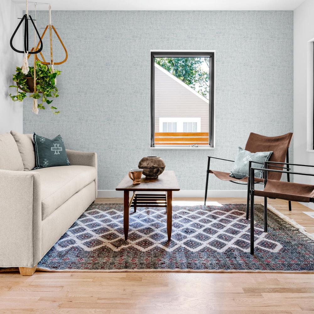 Mint Linen-wallpaper-eco-friendly-easy-removal-GIOIA-WALL-ART